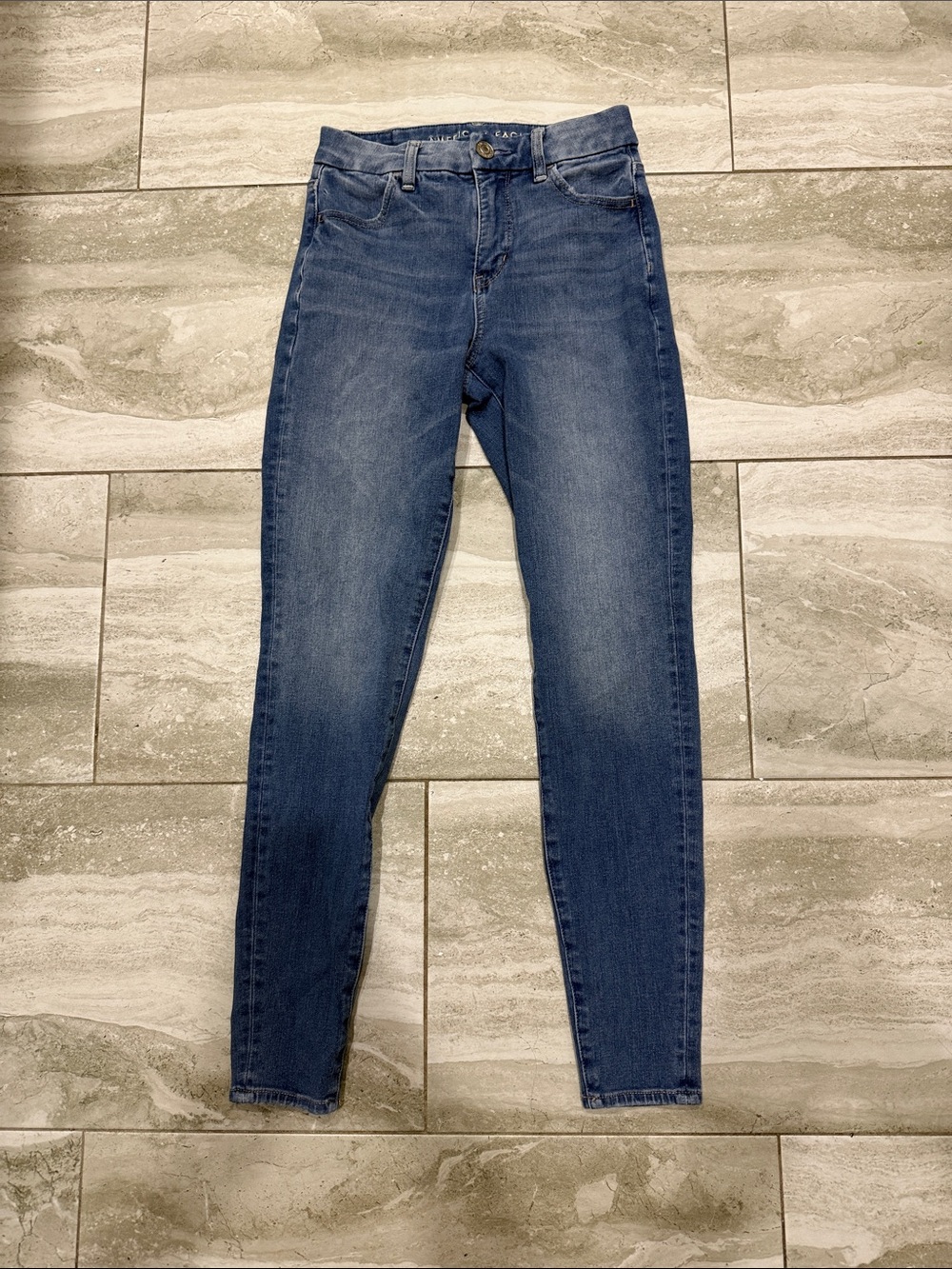 American Eagle Outfitters Women's Dark Blue Skinny Jeans